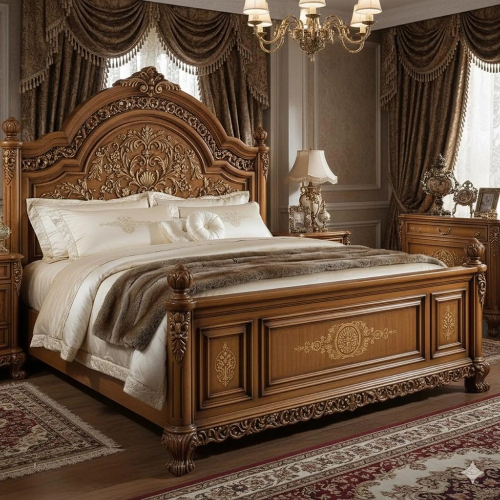 Valancia King Bed — Wooden Beds