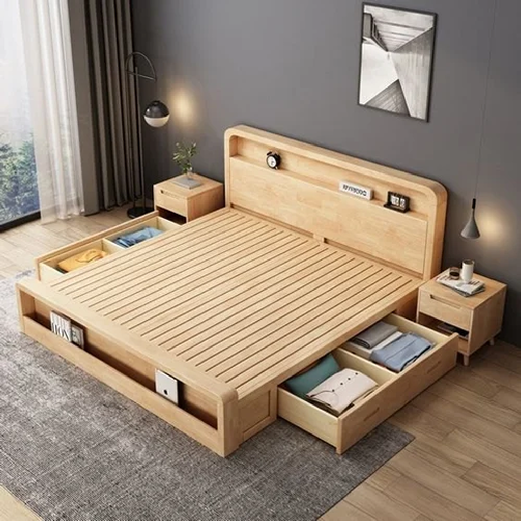 Upholstered Panel Bed — Wooden Beds